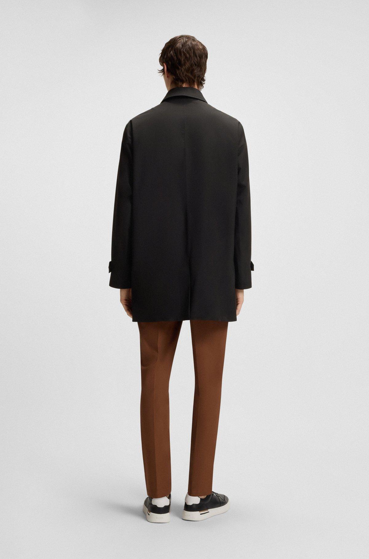 BOSS - GORE-TEX® water-repellent tailored coat with concealed zipper - Black Product Image