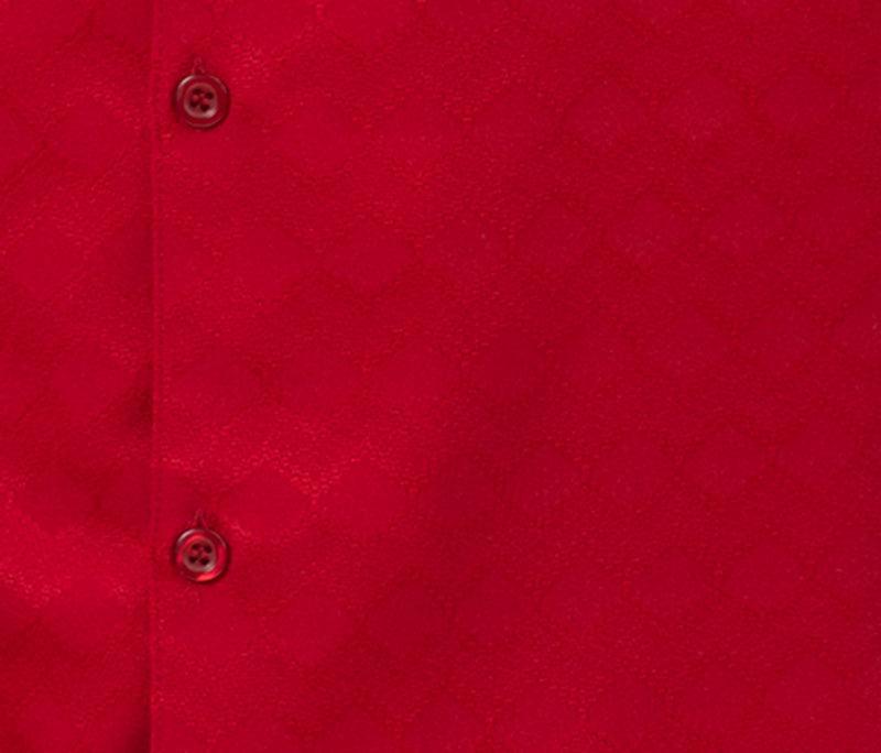 Red Tone-on-tone Walking Suit 2 Piece Short Sleeve Set Product Image