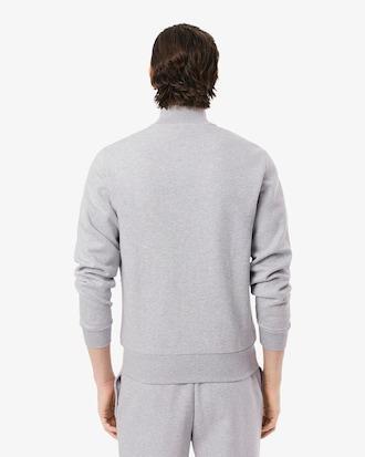 Zip-Up High Neck Fleece Sweatshirt Product Image