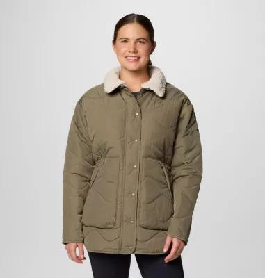 Women's Columbia Birchwood™ II Quilted Jacket, Size: Large, Stone Green Product Image