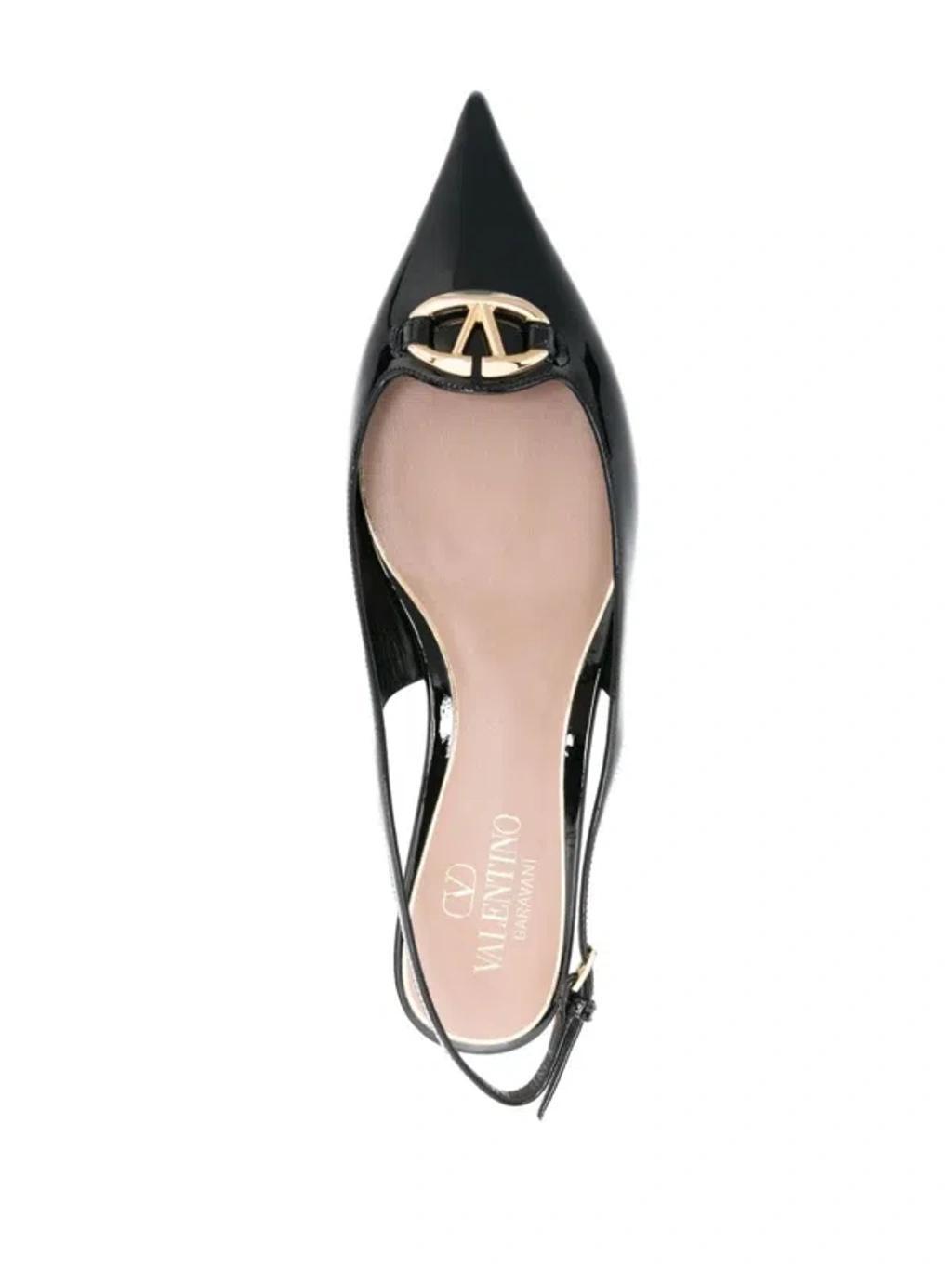 VALENTINO GARAVANI The Bold Edition Vlogo 20mm Ballerina Shoes In Black Product Image