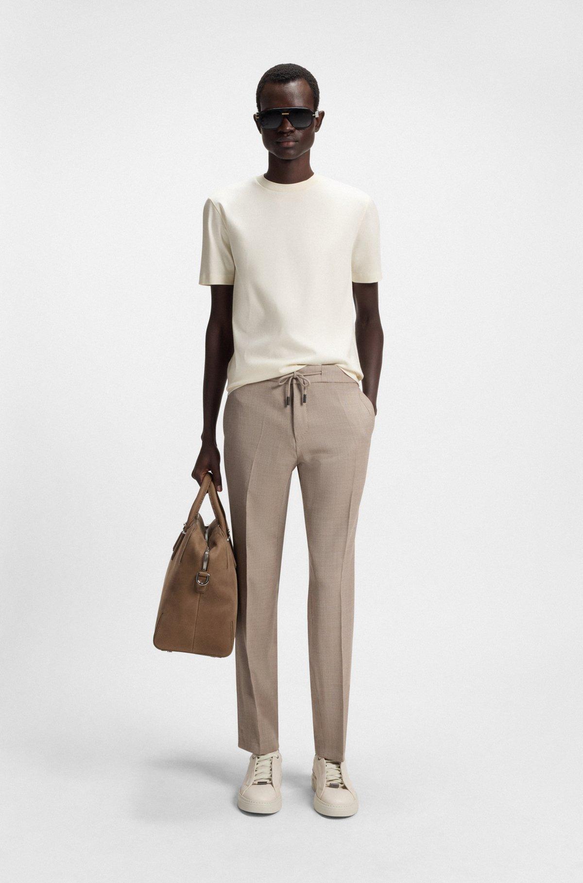 BOSS - Regular-fit T-shirt in mercerized cotton - White Product Image