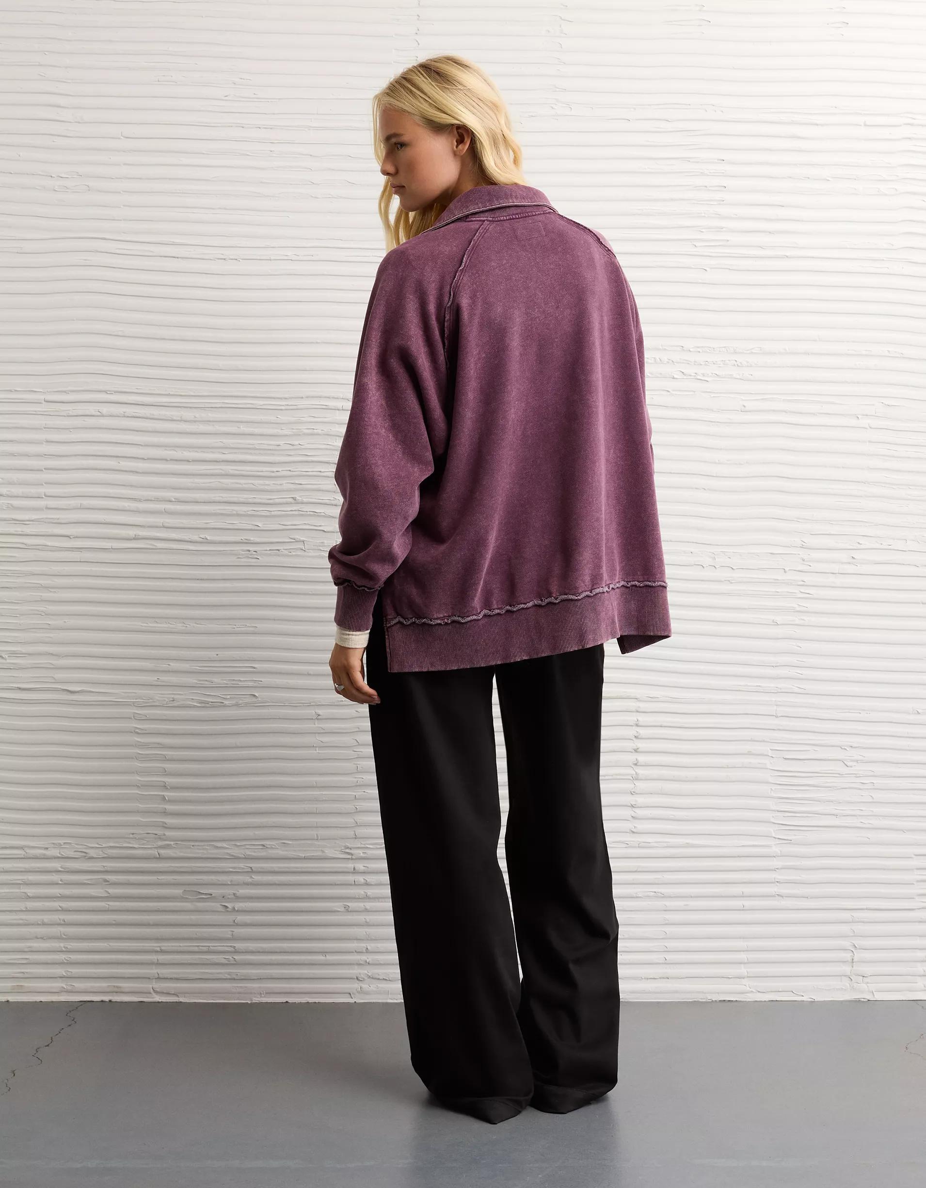 AE Big Hug Henley Sweatshirt Product Image