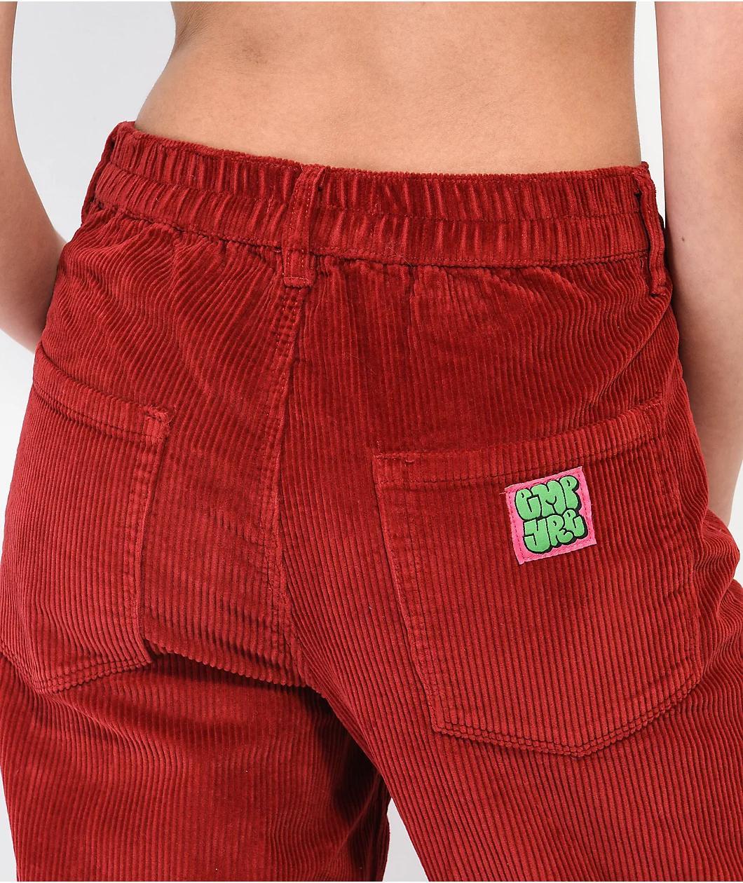 Empyre Tori Pleated Wine Corduroy Skate Pants Product Image
