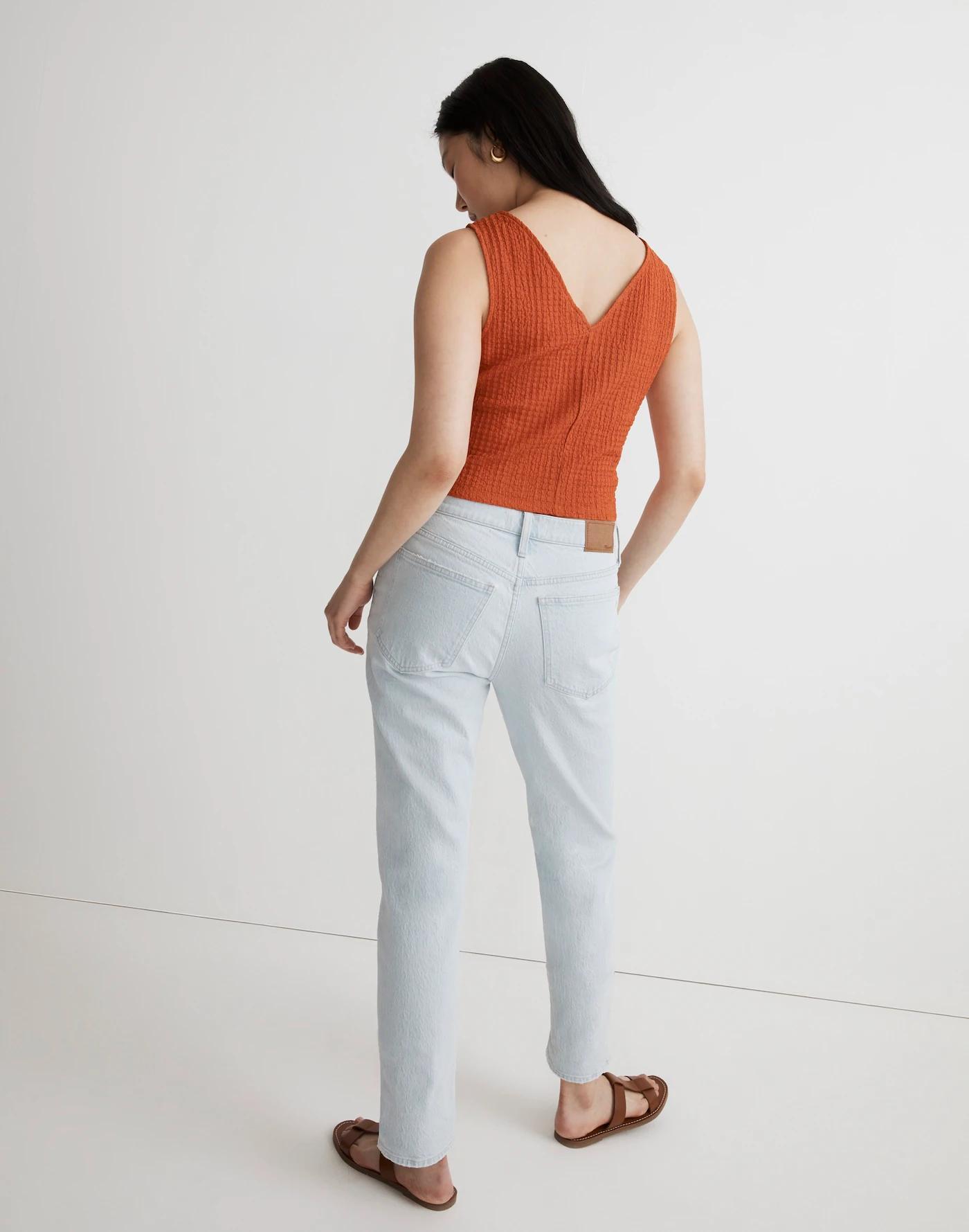 V-Neck Sleeveless Crop Top Product Image