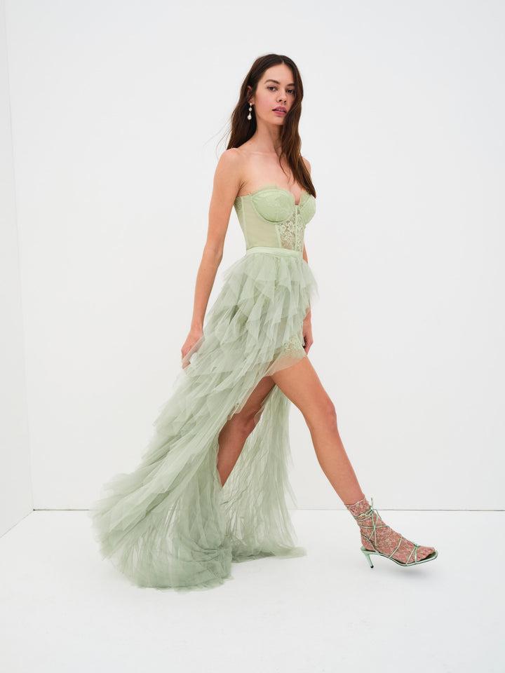 Bustier Gown — Green Product Image