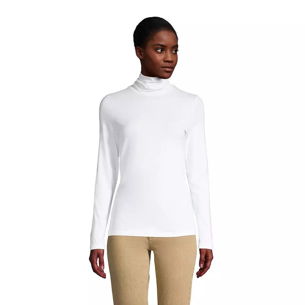 Women's Lands' End Lightweight Fitted Turtleneck,  Product Image