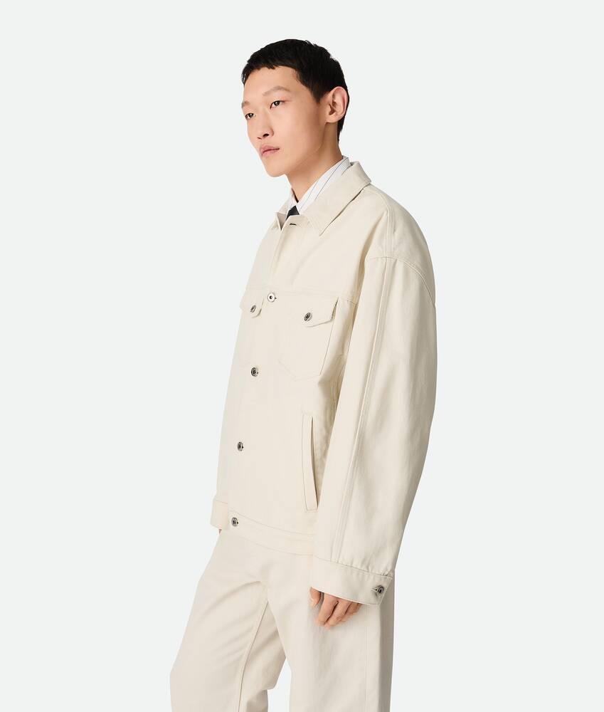 Men's Colored Denim Jacket in Pale meringue Product Image