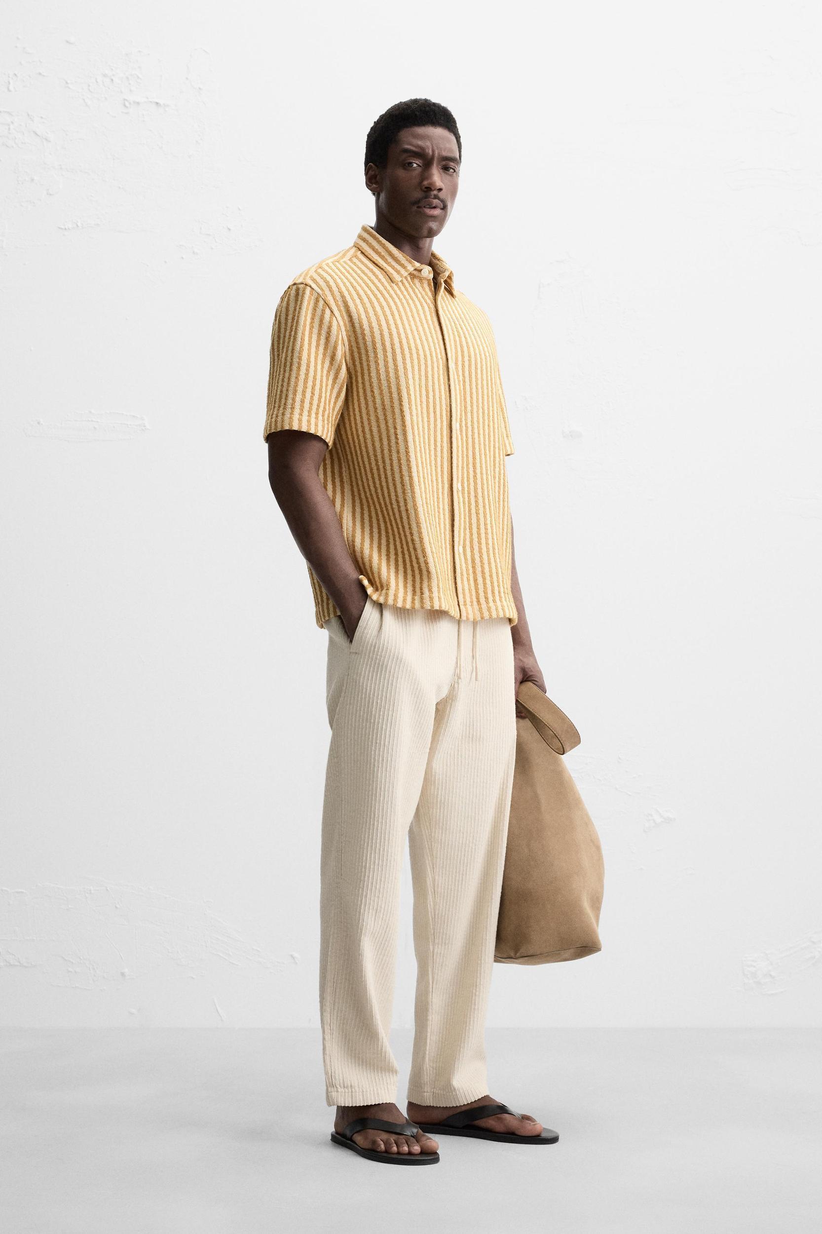 TEXTURED STRIPED SHIRT Product Image