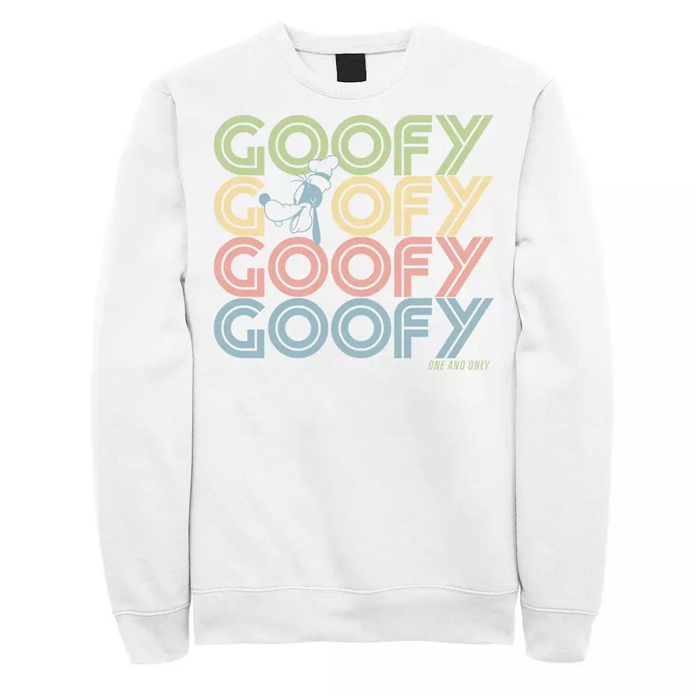 Disney's Goofy Head Portrait Name Stack Men's Sweatshirt,  Product Image