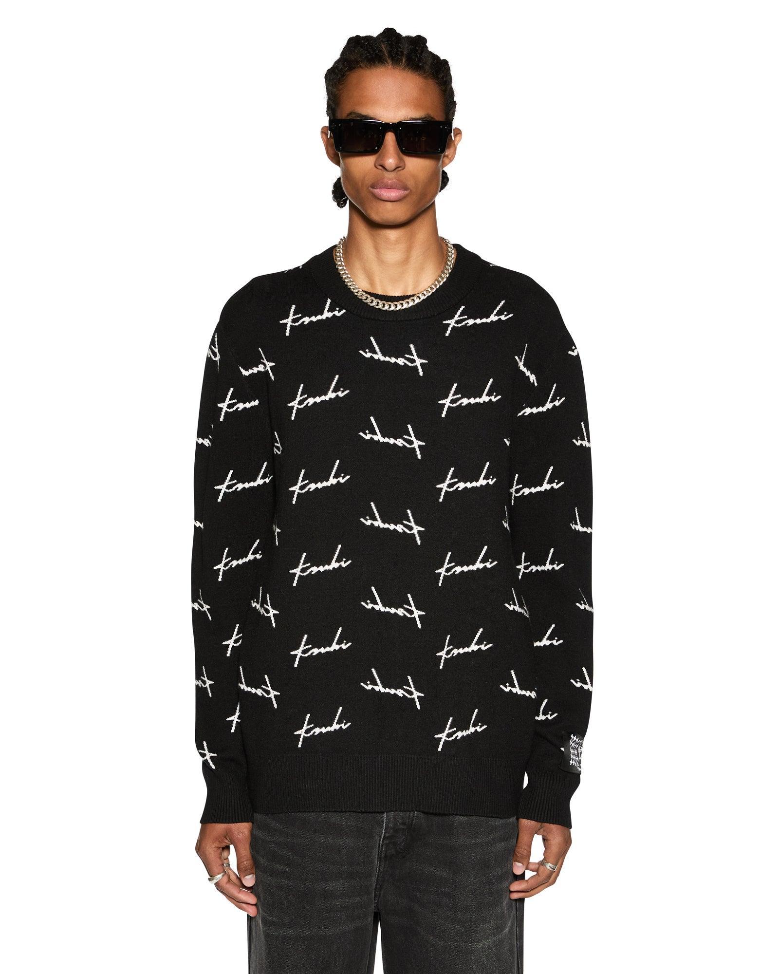 SKRIPT KNIT CREW BLACK Male Product Image