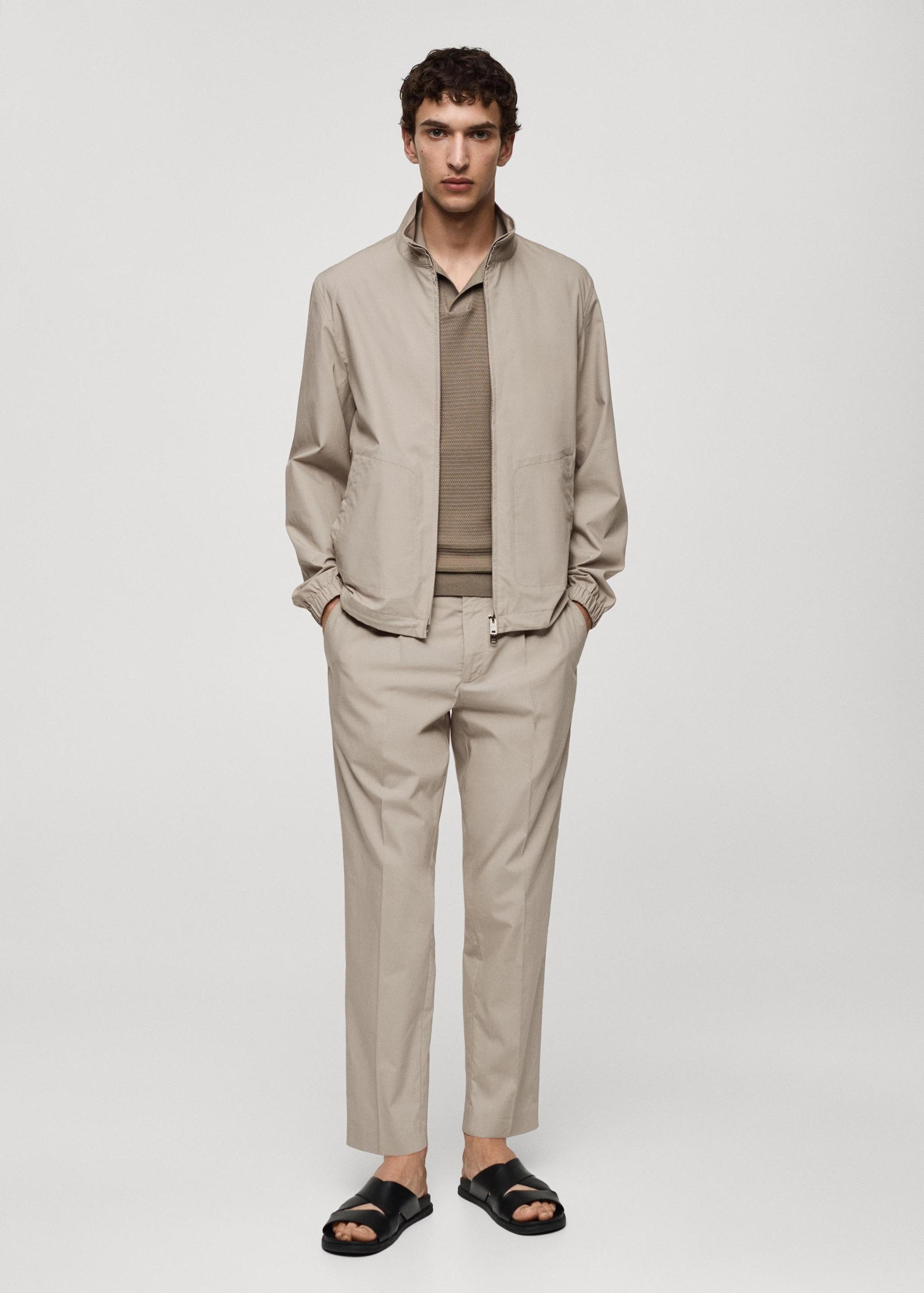 Zip-up lyocell jacket - Men | MANGO USA Product Image