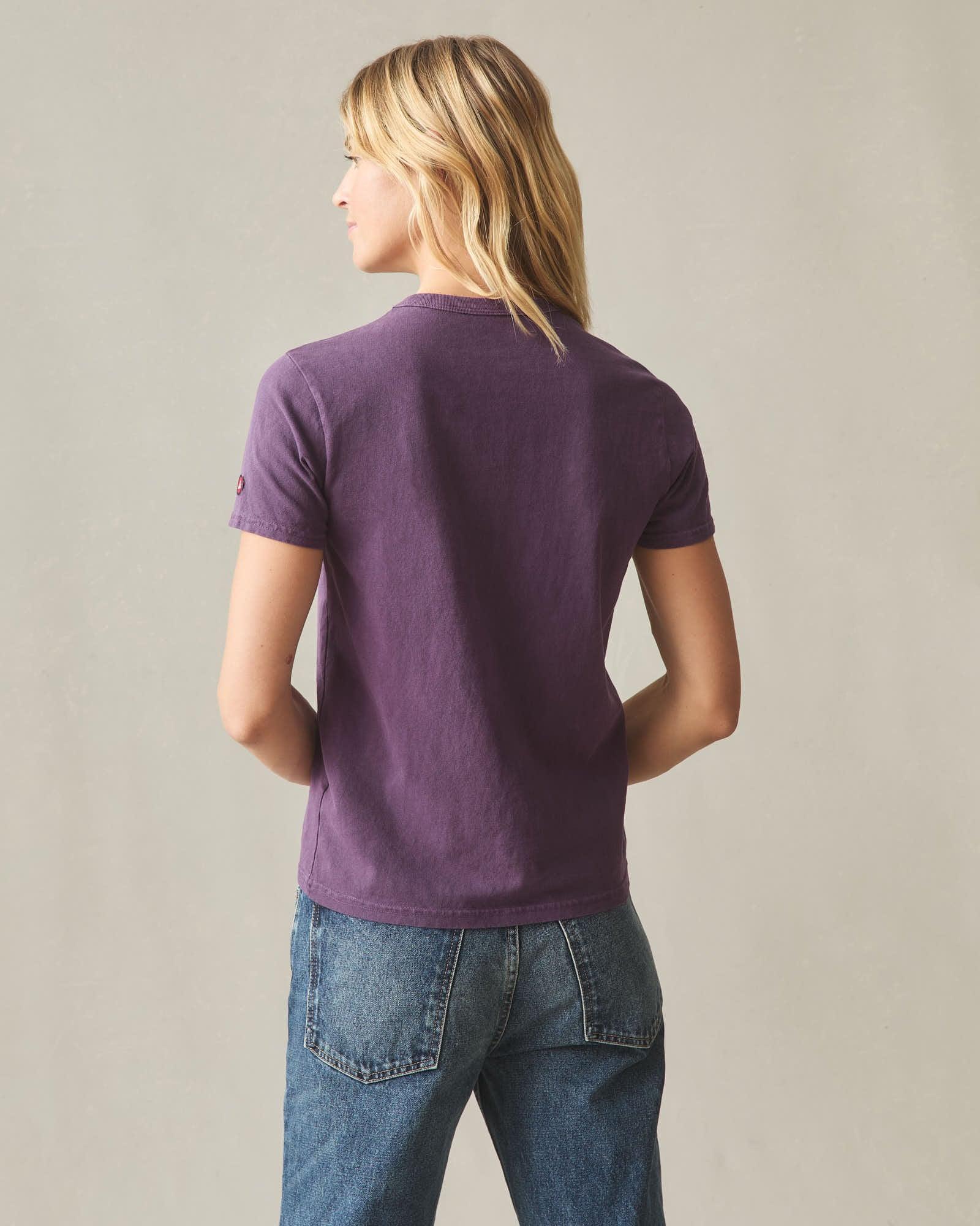 Women's Vintage Crew Tee - Washed Deep Purple Product Image