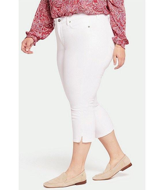 NYDJ Plus Size Chloe Side Slit Hem Capri Denim Jeans Product Image