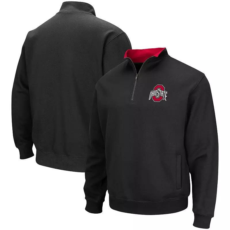 Men's Colosseum Black Harvard Crimson Tortugas Team Logo Quarter-Zip Jacket,  Product Image