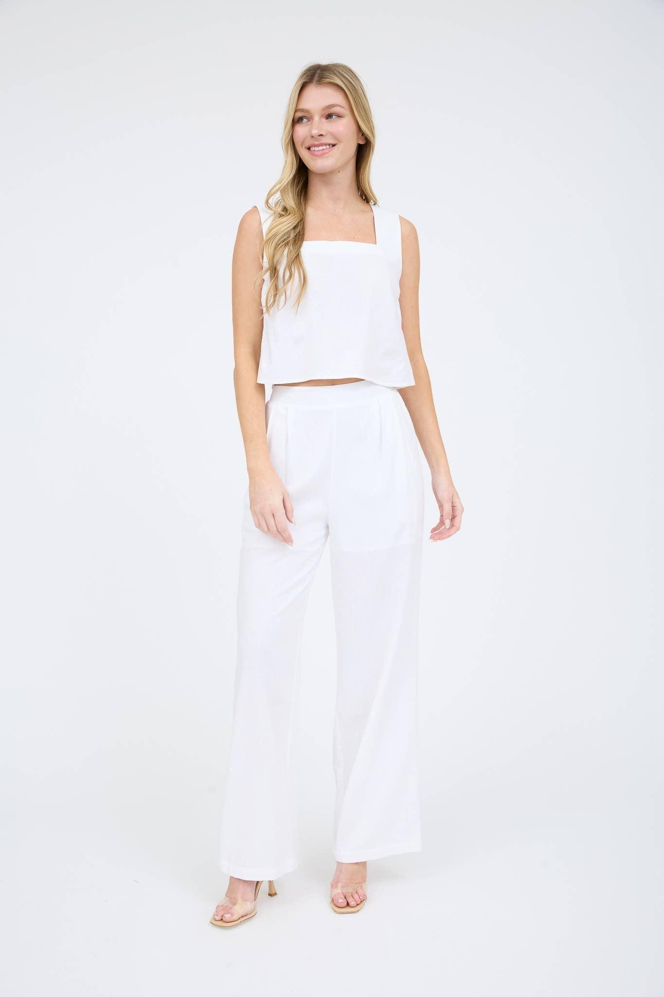 High Waisted Front Pleat Pants Product Image