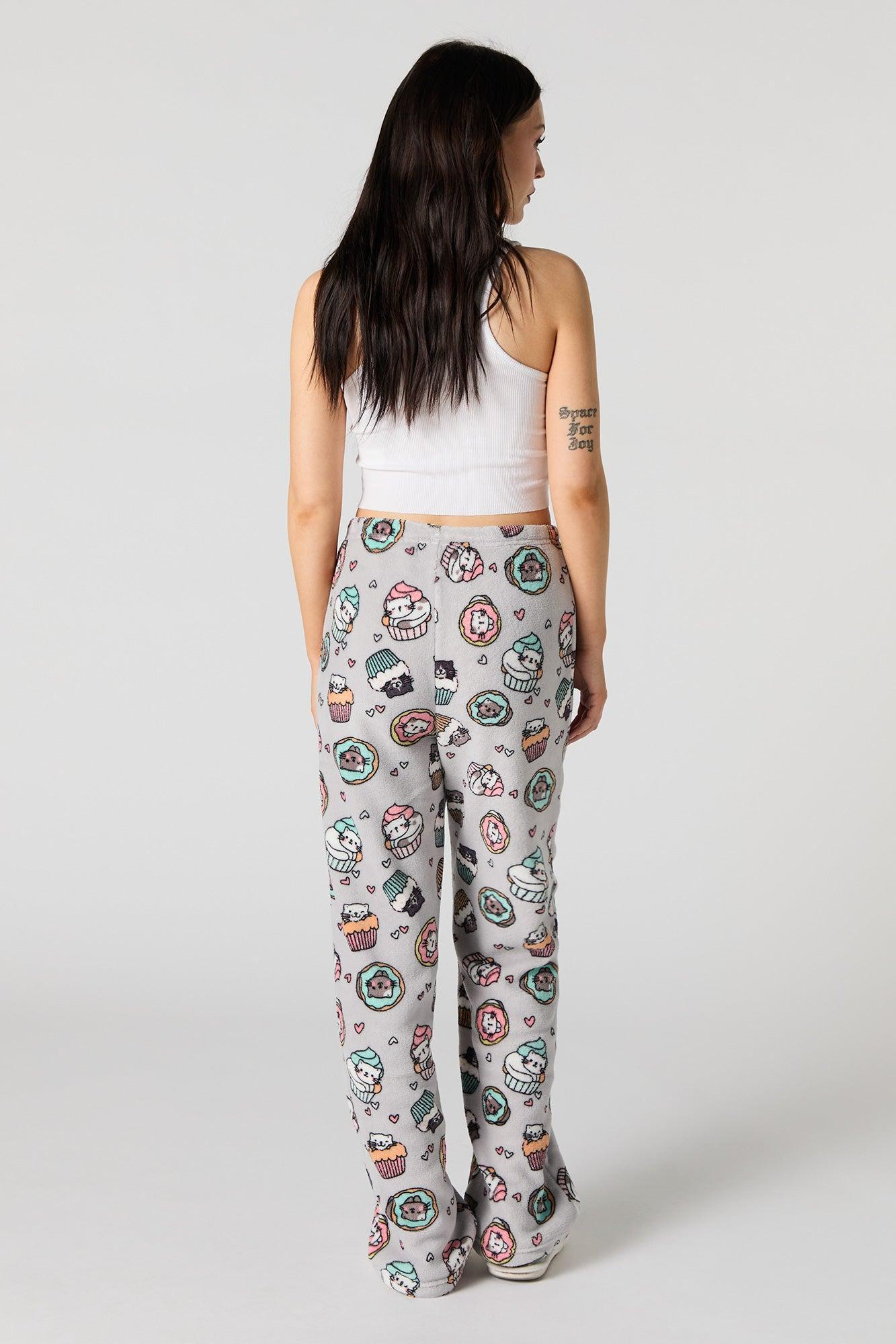 Printed Plush Pajama Pant Female Product Image