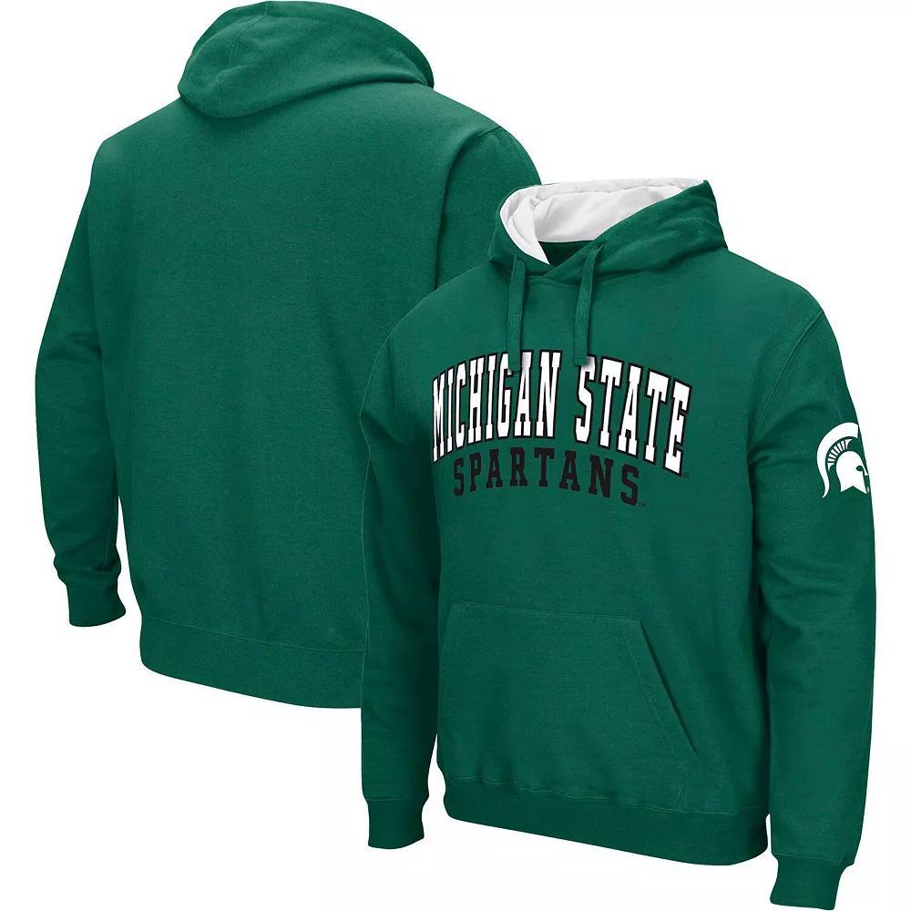 Men's Colosseum Green Michigan State Spartans Double Arch Pullover Hoodie, Size: Small Product Image