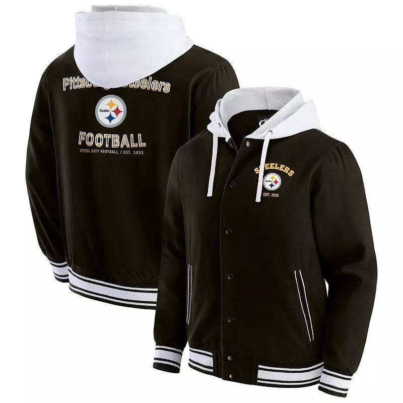 Men's Darius Rucker Collection by Fanatics Black Pittsburgh Steelers Full-Snap Hoodie Jacket,  Product Image