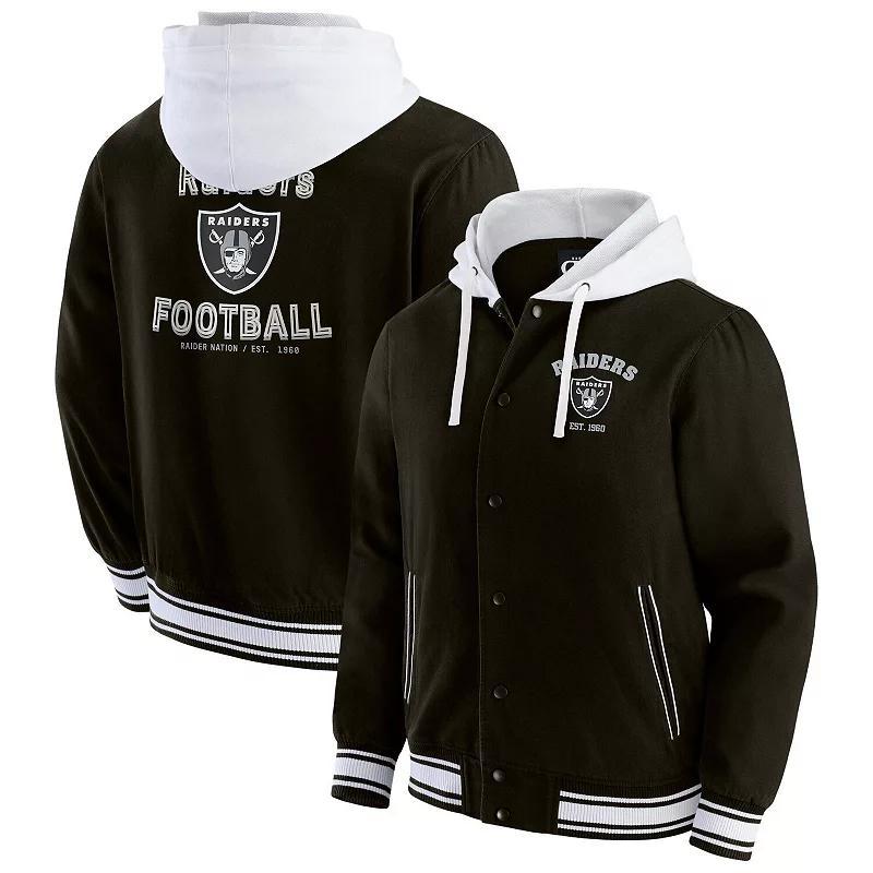Men's Darius Rucker Collection by Fanatics Black Las Vegas Raiders Full-Snap Hoodie Jacket,  Product Image