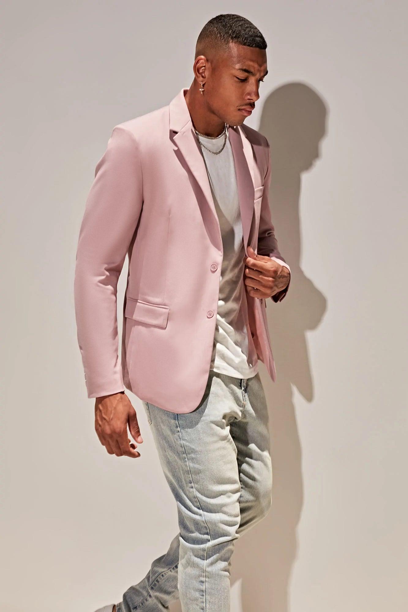 The Modern Stretch Suit Jacket - Mauve Product Image
