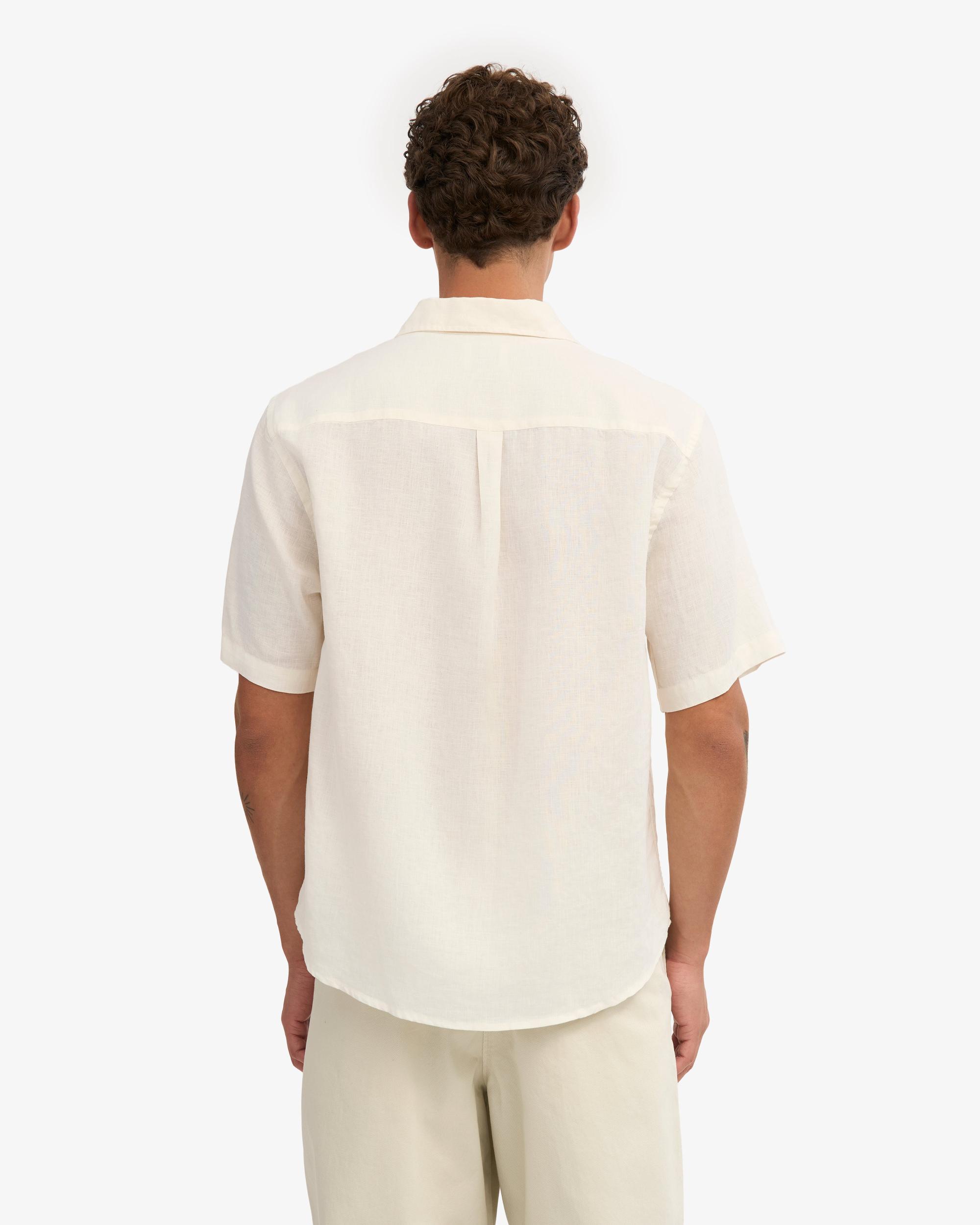 Linen SS Shirt - Ivory White Product Image