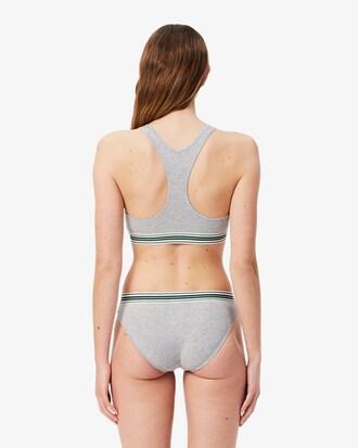 Contrast Band Stretch Cotton Bralette Product Image