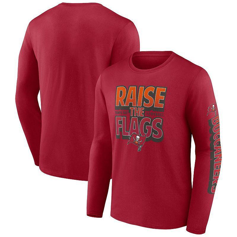 Men's Fanatics Branded Red Tampa Bay Buccaneers Hometown Collection Sweep Long Sleeve T-Shirt, Size: XL Product Image