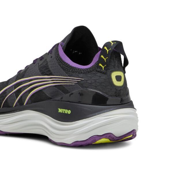 PUMA ForeverRun NITRO Winterized Womens Running Shoes in Black/Purple Pop/Yellow Burst Product Image