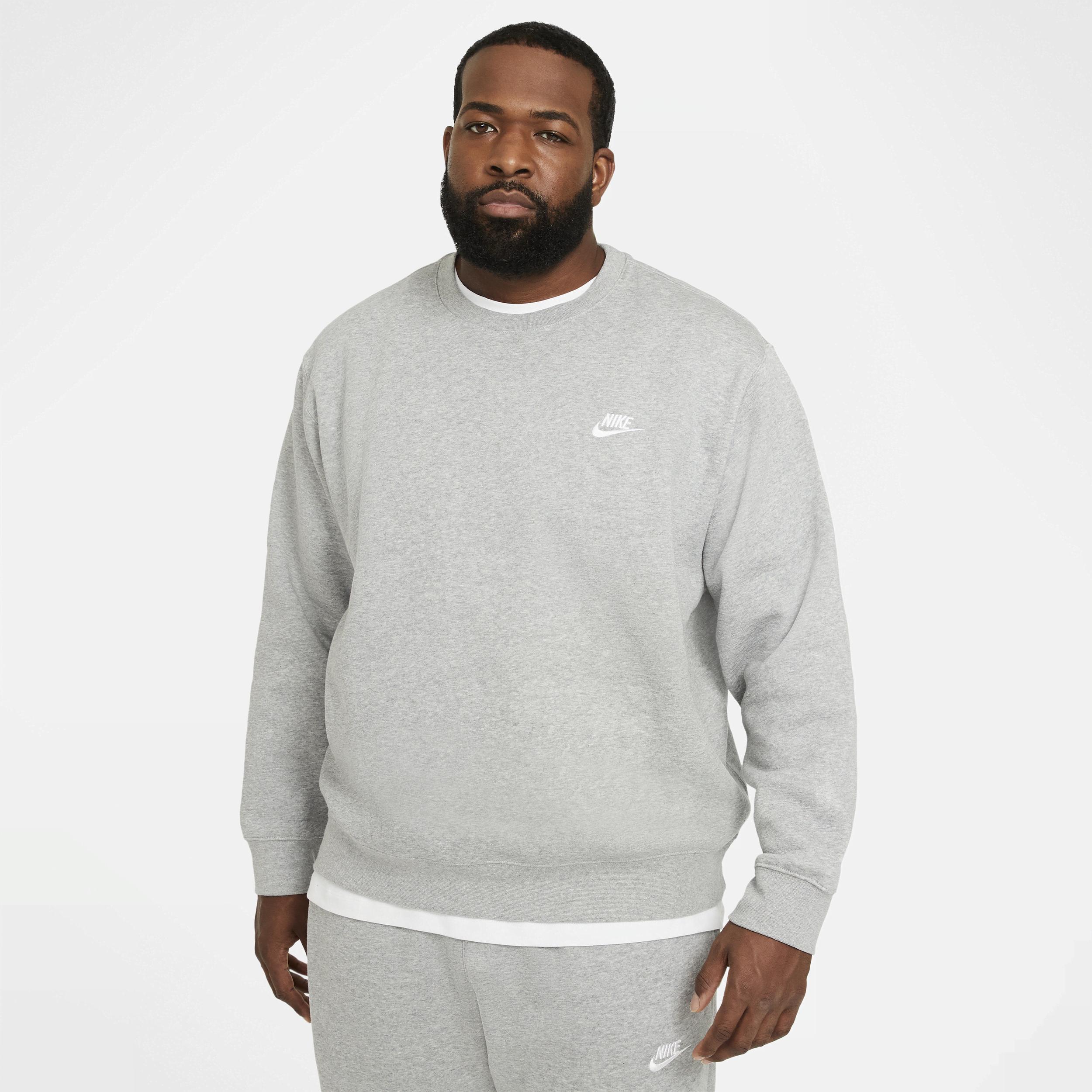 Nike Men's Club Crewneck Sweatshirt in Black/white at Nordstrom, Size Large Product Image