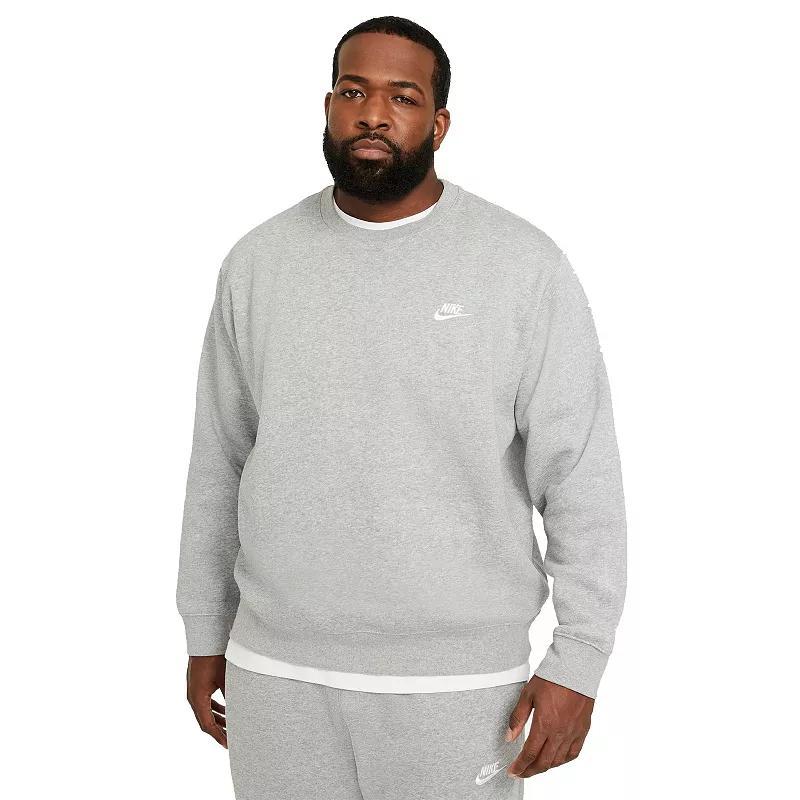 Nike Men's Club Crewneck Sweatshirt in Black/white at Nordstrom, Size Large Product Image