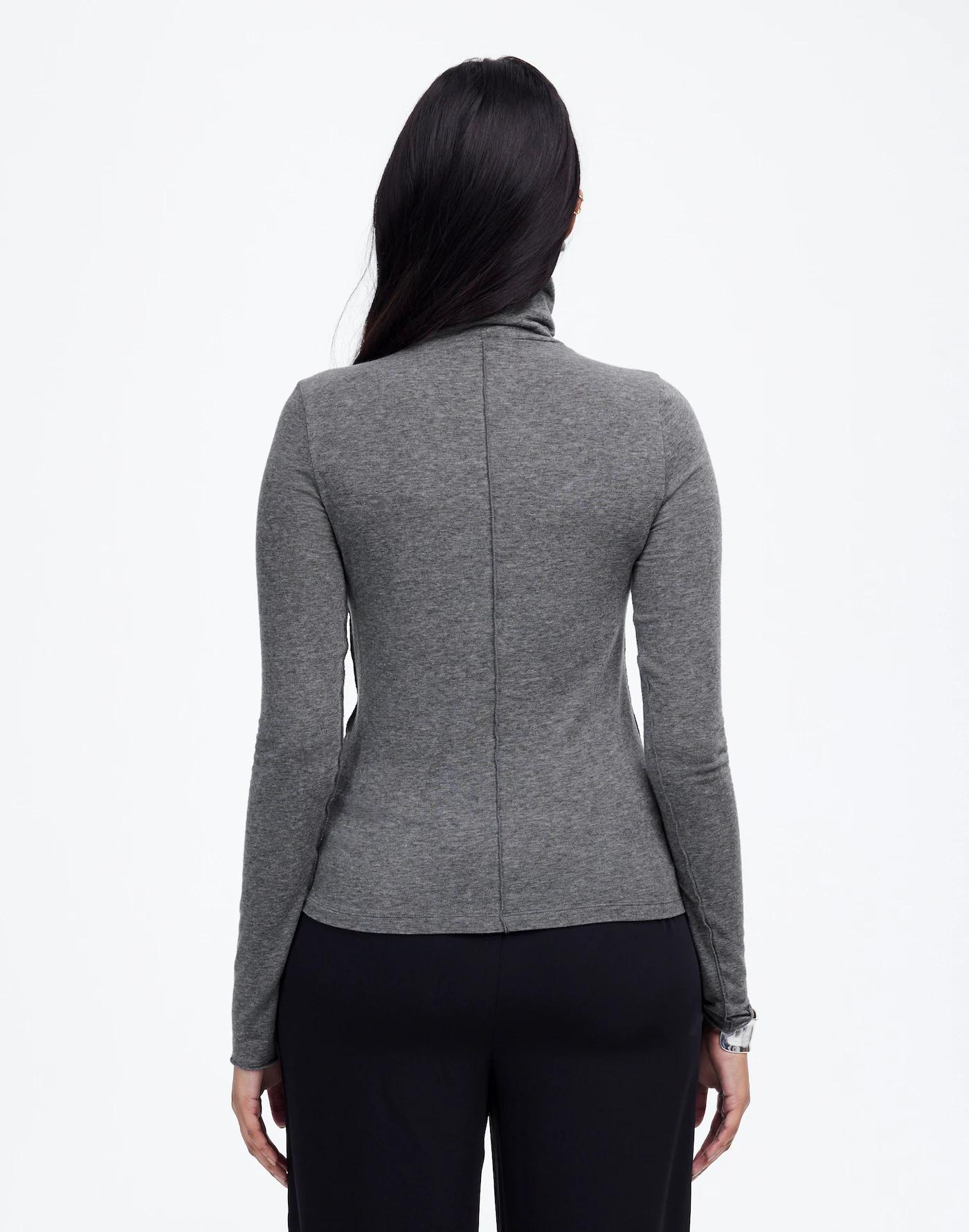 Wool-Blend Turtleneck Long-Sleeve Tee Product Image