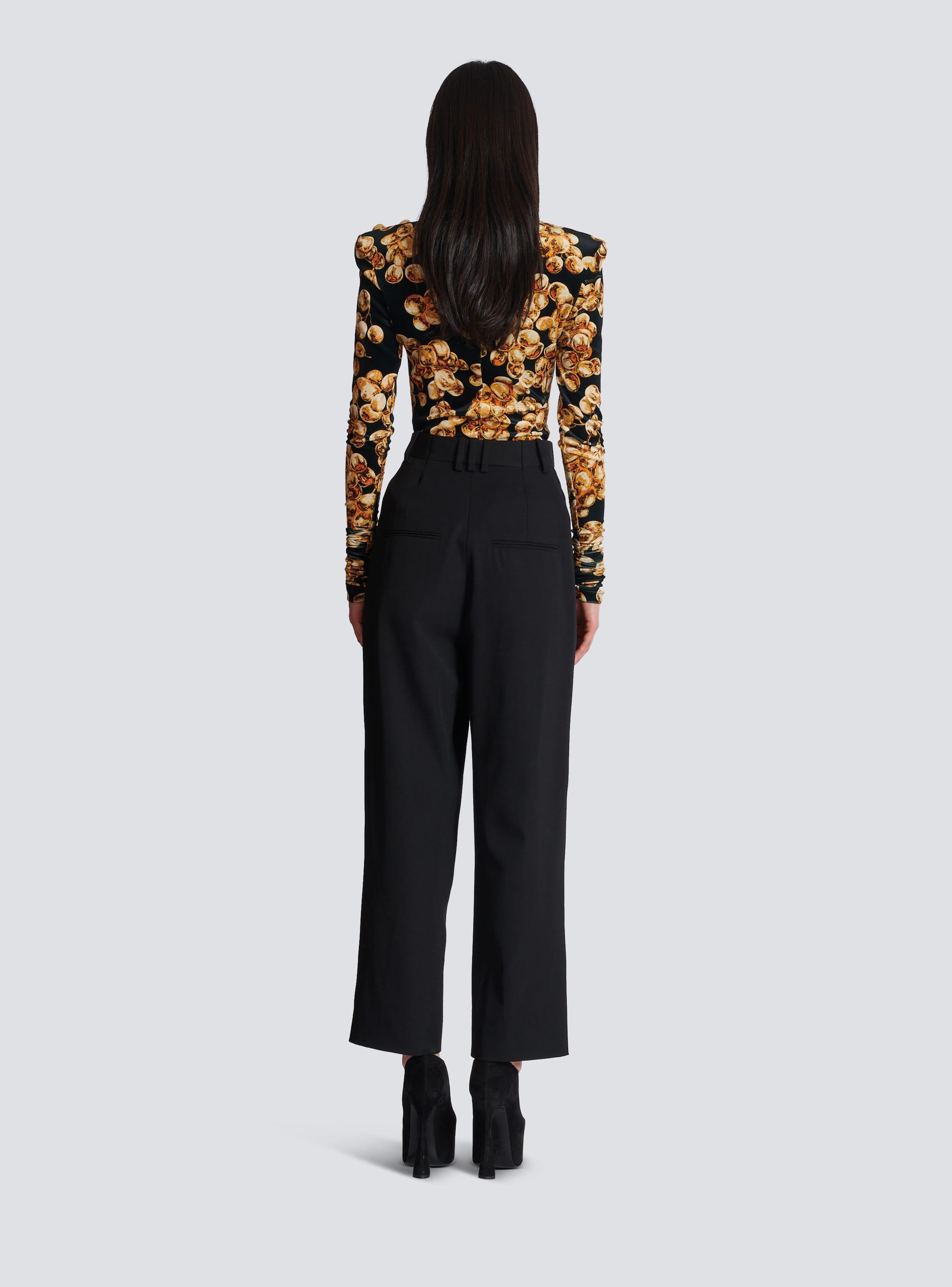 Pleated grain de poudre trousers Product Image