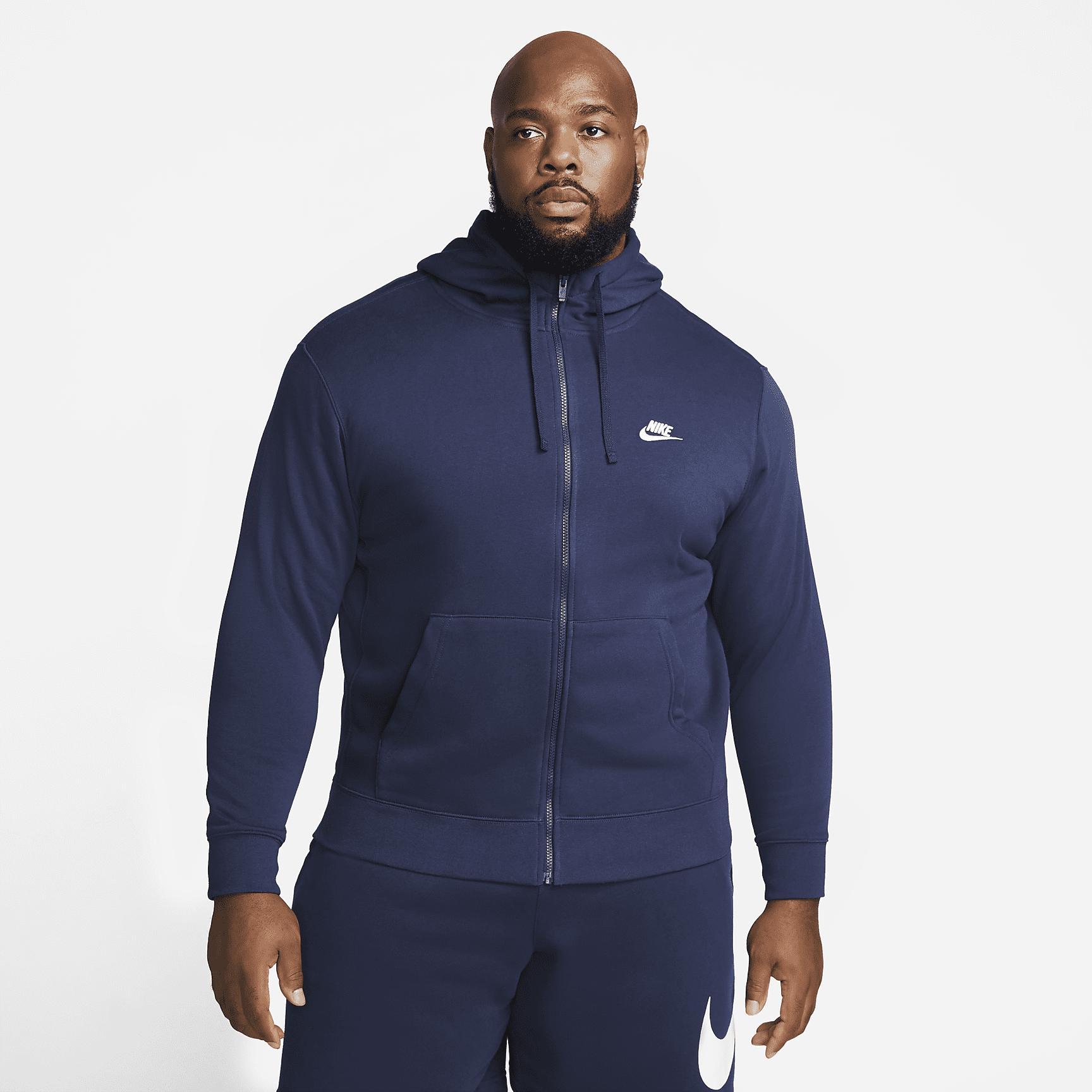 Mens Nike Sportswear Club Fleece Full-Zip Hoodie | BV2645-010 Product Image
