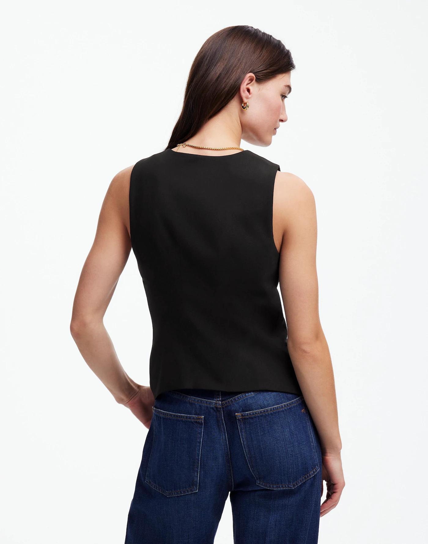 V-Neck Vest in Wool Blend Product Image