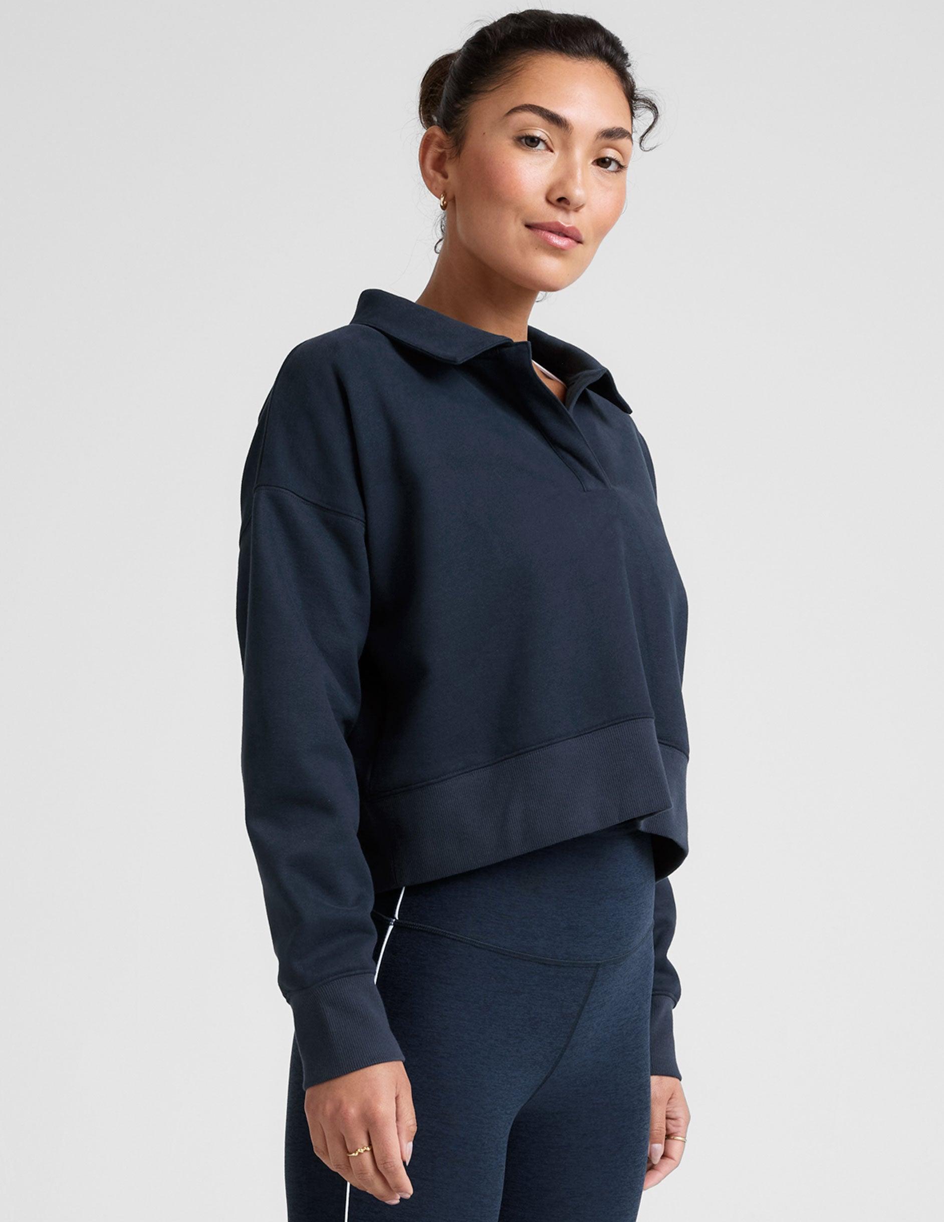LuxeFleece Collared Sweatshirt Product Image