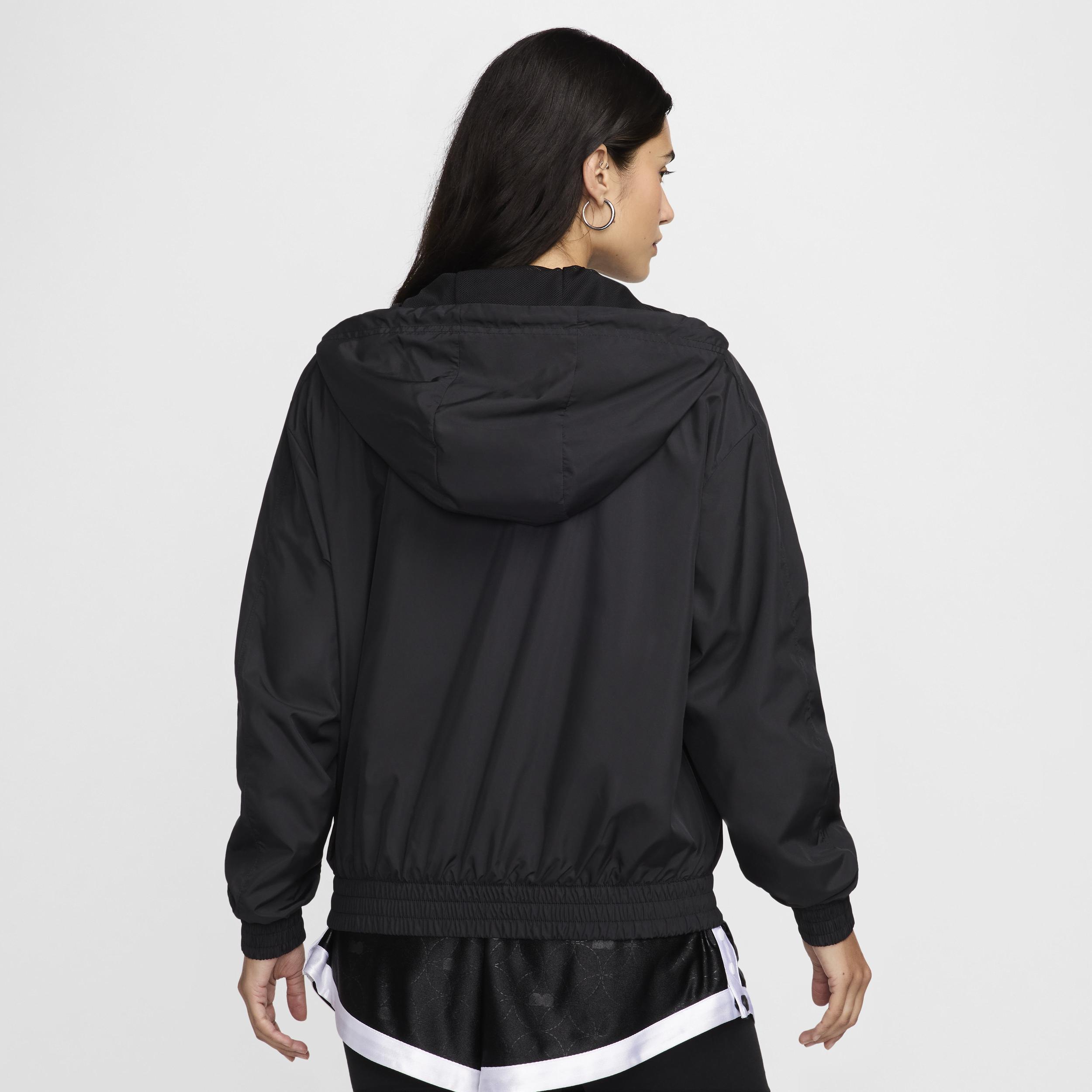 Womens Nike Sportswear Classic Wovens Loose UV Hooded Jacket | FV6298-010 Product Image