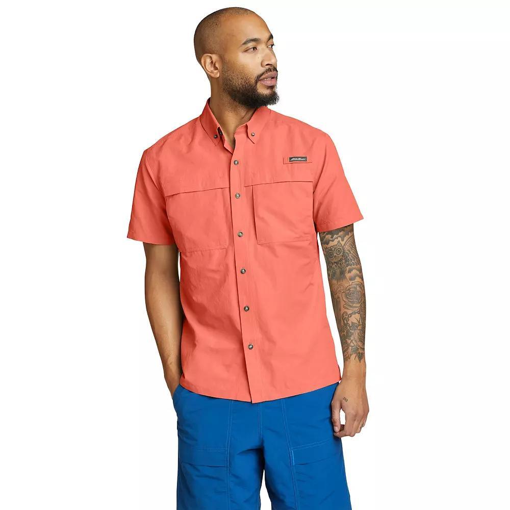 Big & Tall Eddie Bauer Ripstop Guide Short Sleeve Button Down Shirt, Men's,  Product Image