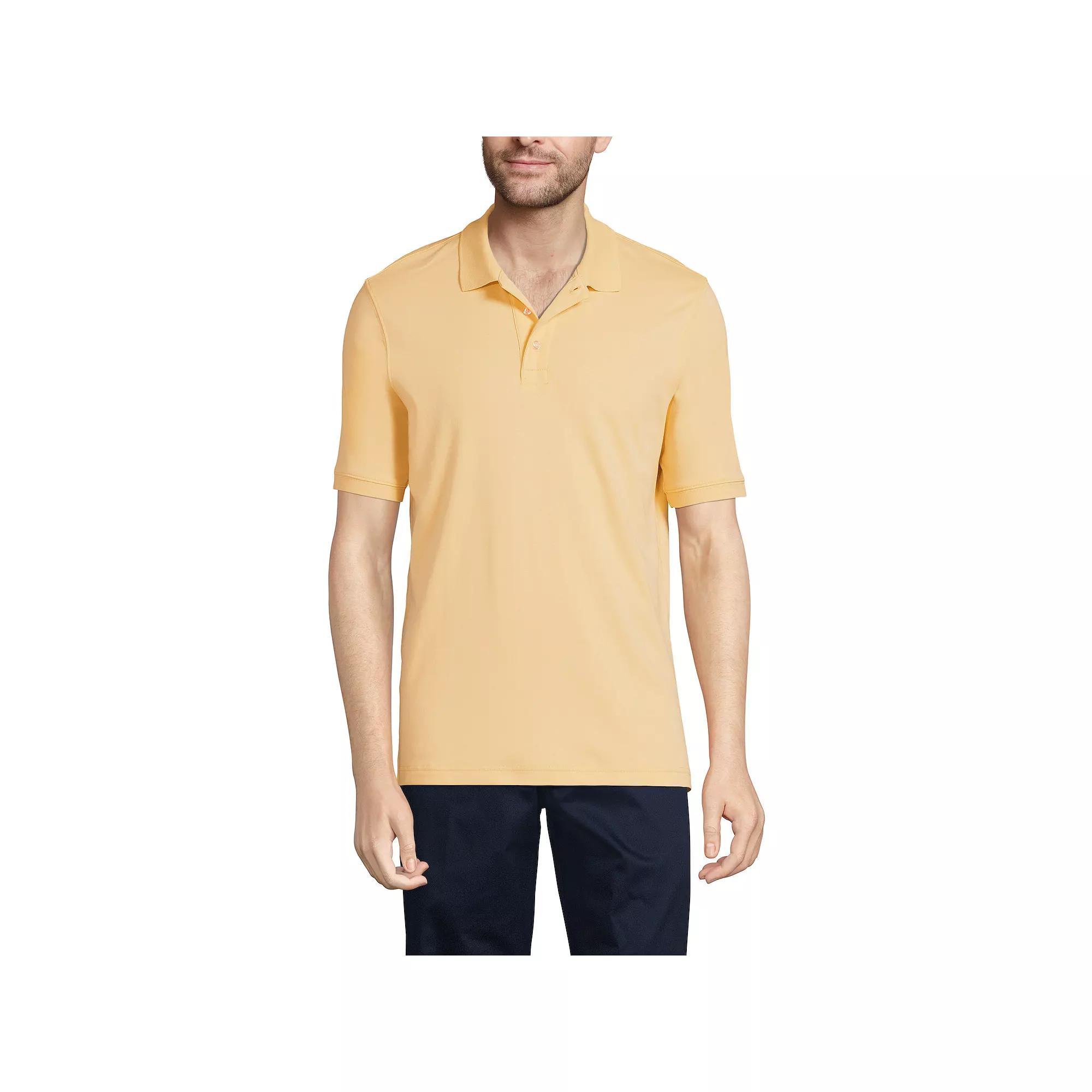 Men's Lands' End Short Sleeve Interlock Polo Shirt,  Product Image