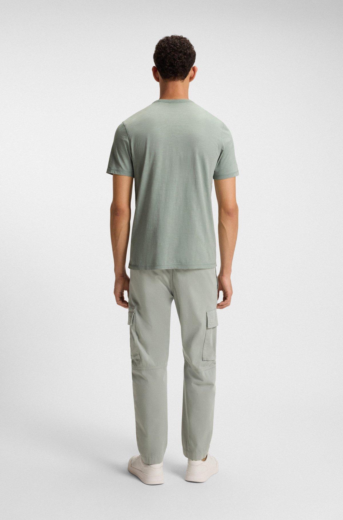 Regular-fit T-shirt in cotton with mouline logo Product Image