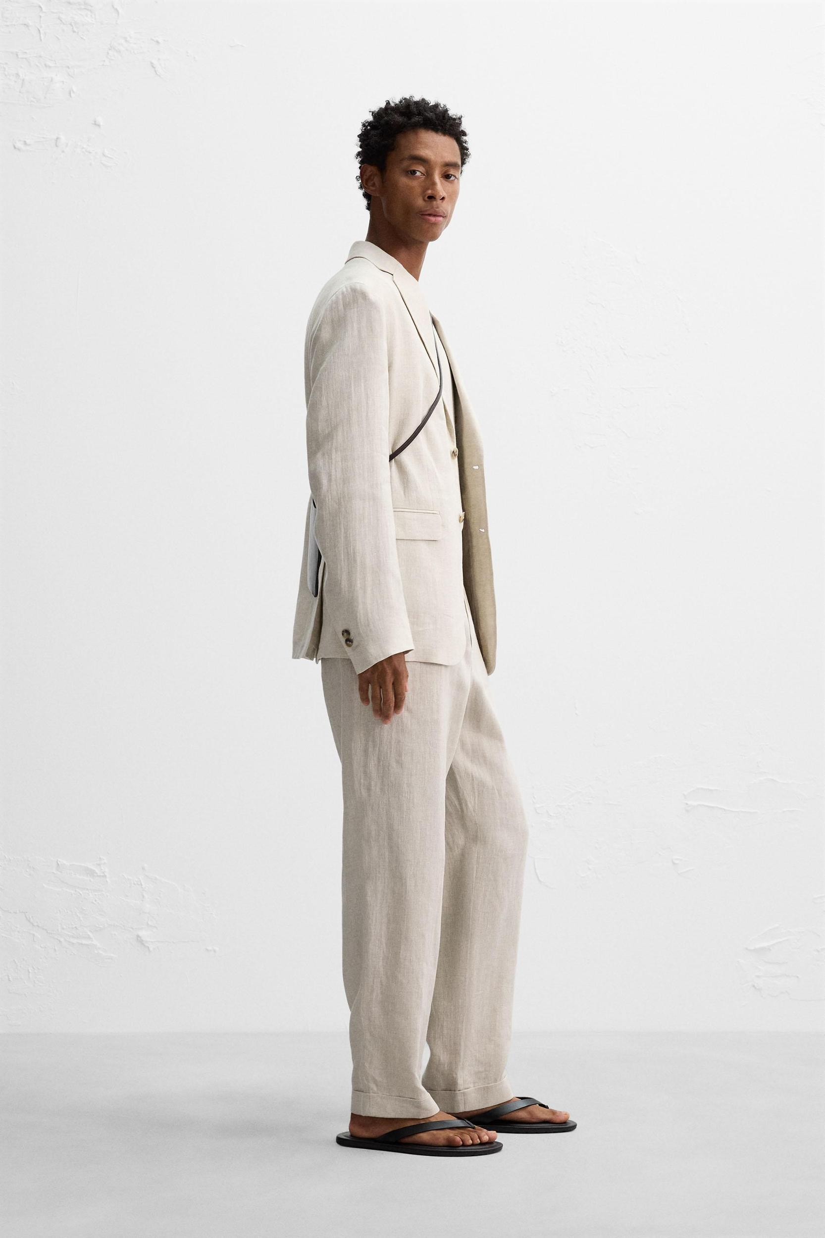 100% LINEN SUIT BLAZER Product Image