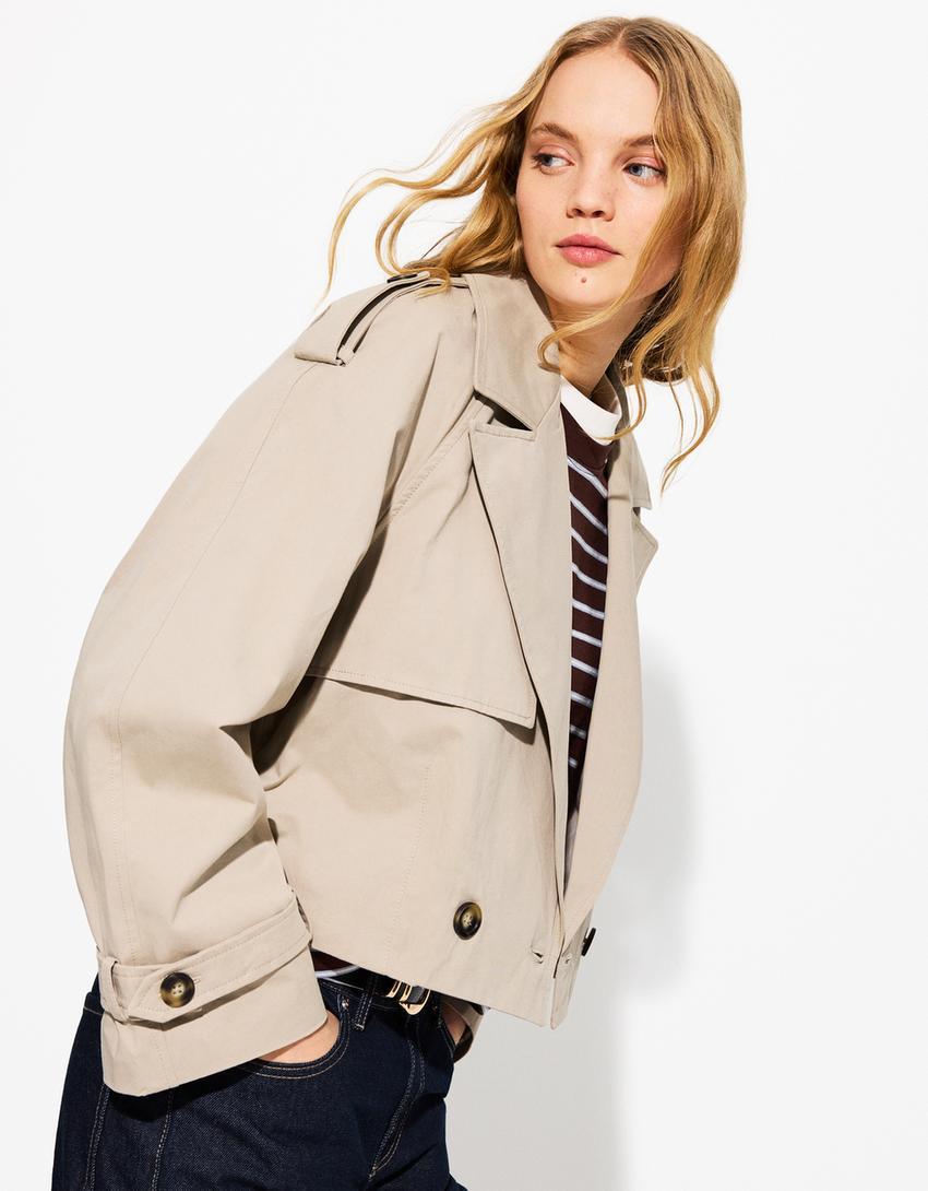 Cropped trench coat Product Image