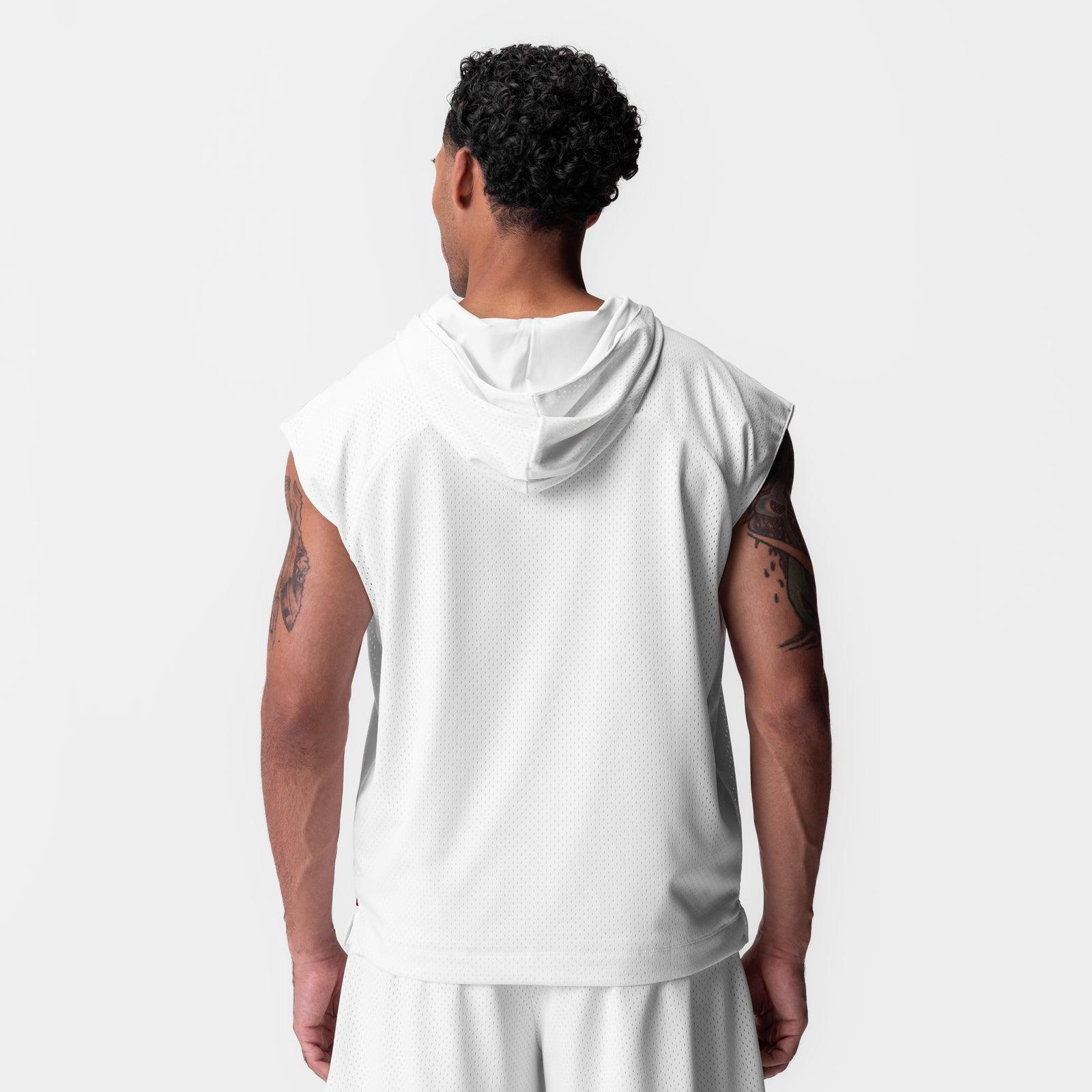 0983. Reversible 2-in-1 Cutoff Hoodie - White Product Image