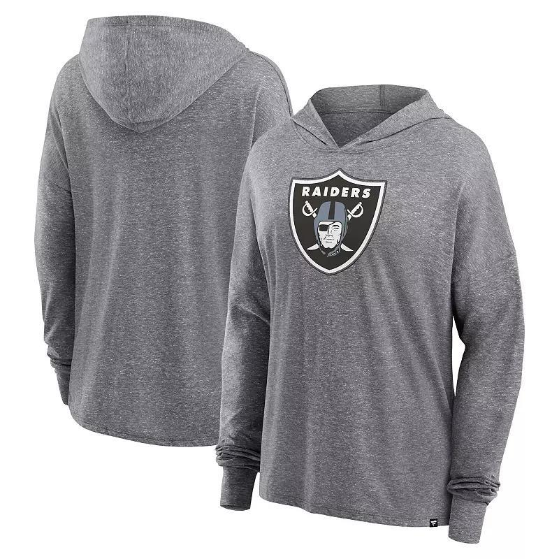 Womens Fanatics Branded Heather Gray Las Vegas Raiders Cozy Primary Pullover Hoodie Product Image