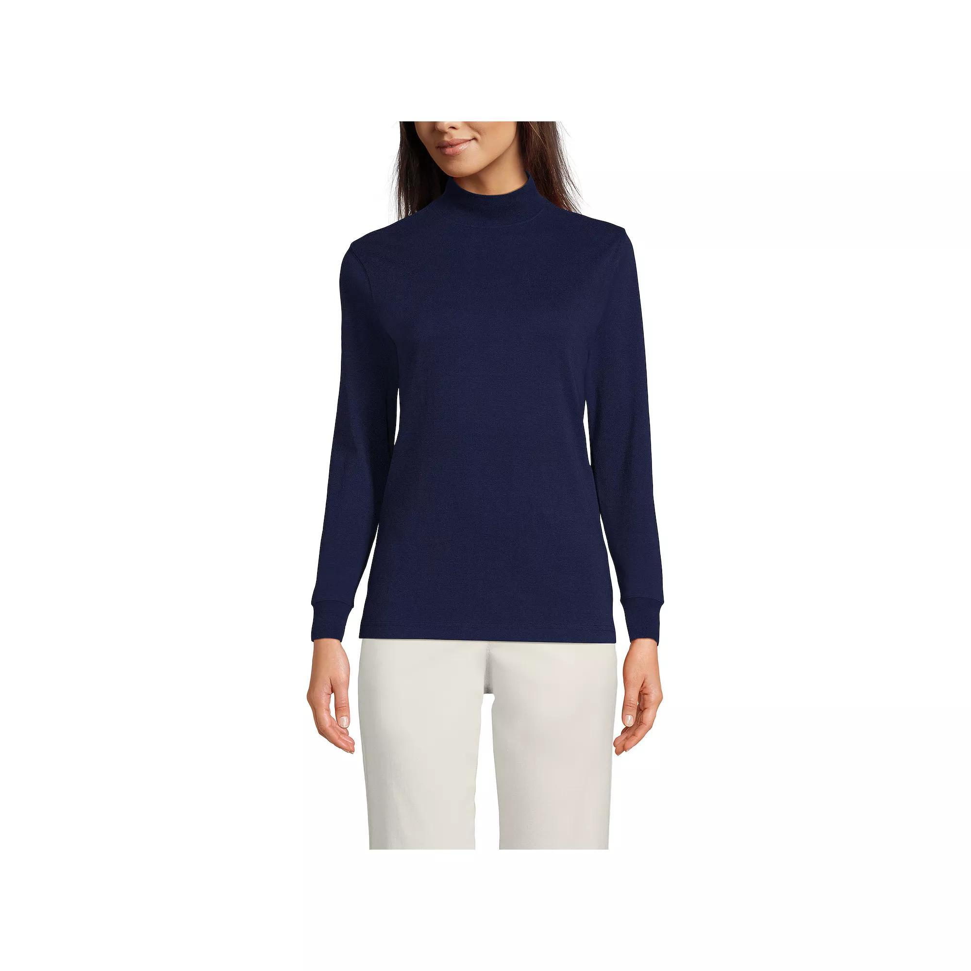 Women's Lands' End Relaxed Mockneck Top,  Product Image