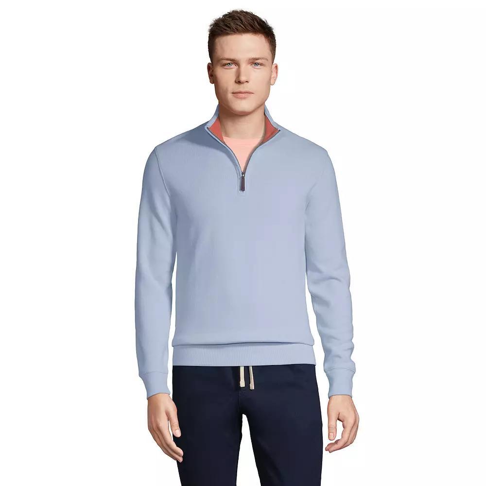 Big & Tall Lands' End Bedford Regular-Fit Rib Quarter-Zip Sweater, Men's,  Product Image