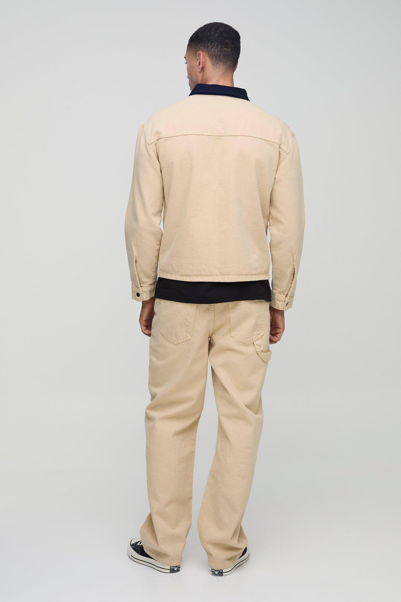Relaxed Fit Twill Carpenter Pants | boohooMAN USA Product Image