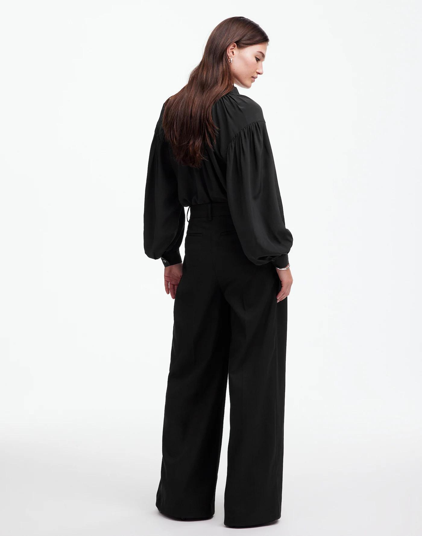 The Harlow Superwide-Leg Trouser in Brushed Twill Product Image