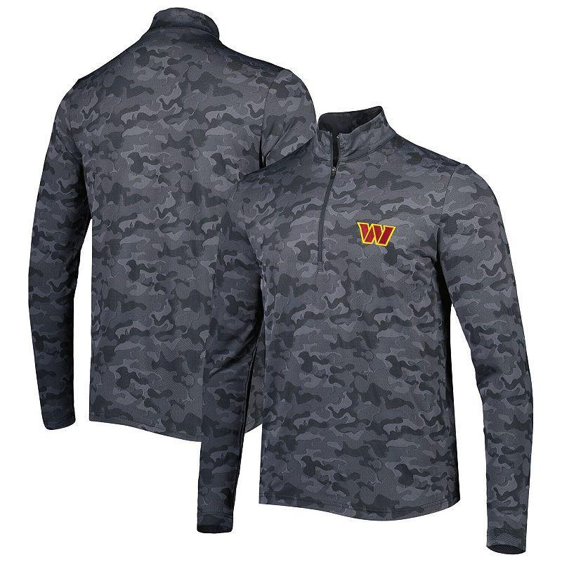 Men's Antigua Black Washington Commanders Brigade Quarter-Zip Sweatshirt, Size: Small, Wft Black Product Image