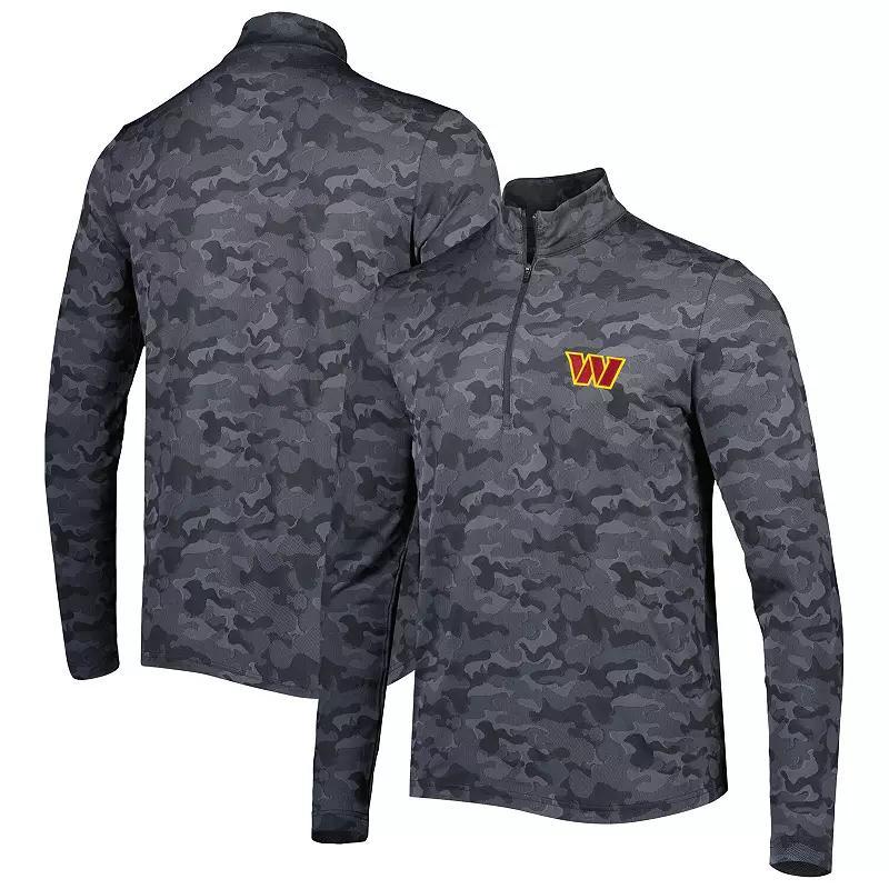 Men's Antigua Black Washington Commanders Brigade Quarter-Zip Sweatshirt, Size: Small, Wft Black Product Image